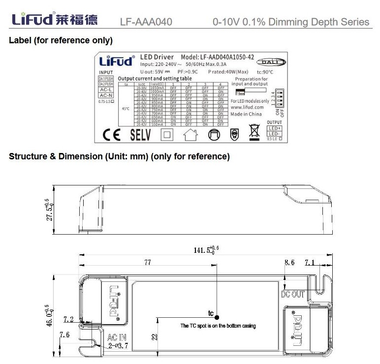 Stmívatelný LED napájecí zdroj pro 23-40W